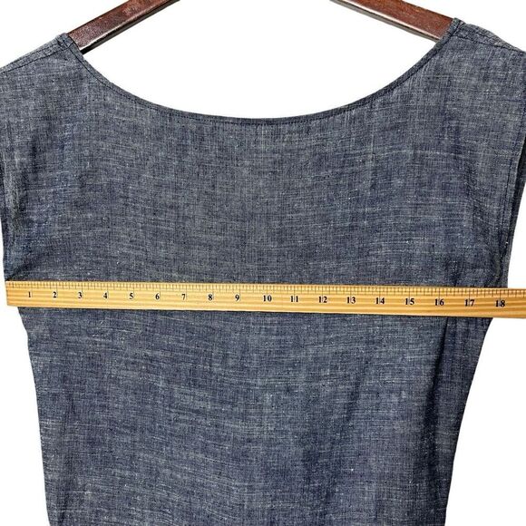 Ozma Chambray Matador Jumpsuit Blue Organic Cotton Blend Women’s Size XS - Picture 12 of 15